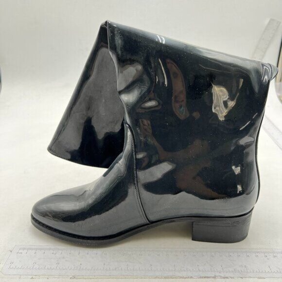 Knee High Boots for Women , Chunky Heel, Pointed Toe and Side Zipper Black - Picture 2 of 7